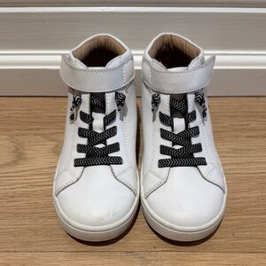 Old Soles White Sneakers with Happy Face